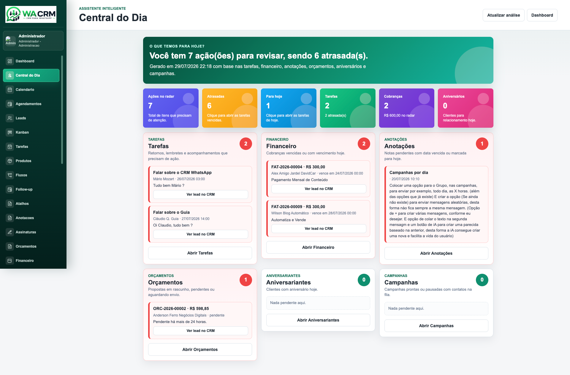 Central do Dia do CRM Web